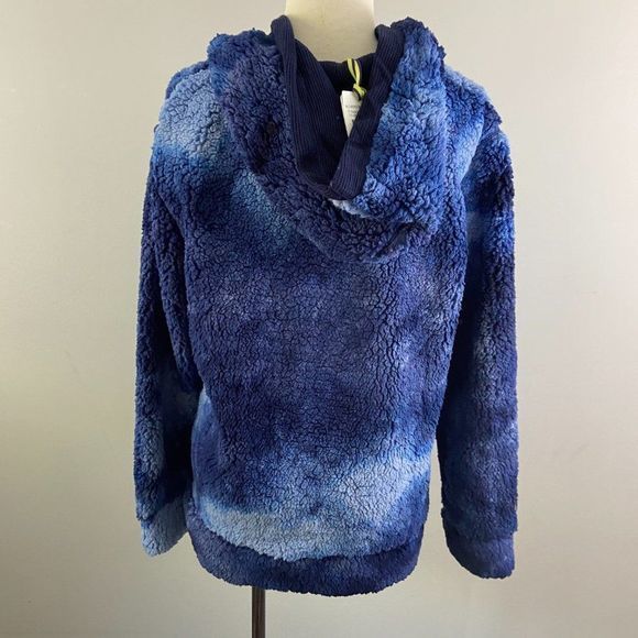 NWT TE VERDE Blue Tie Dye Teddy Bear Hoodie - Picture 5 of 9